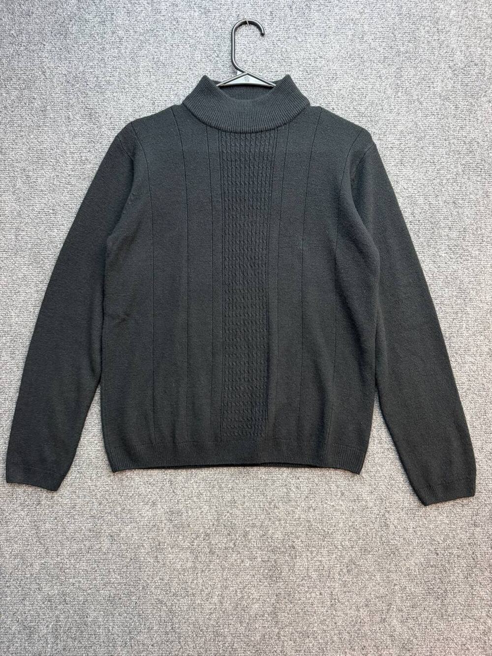Vintage Casual Corner ANNEX Women's S Black Cable Knit Turtleneck Sweater